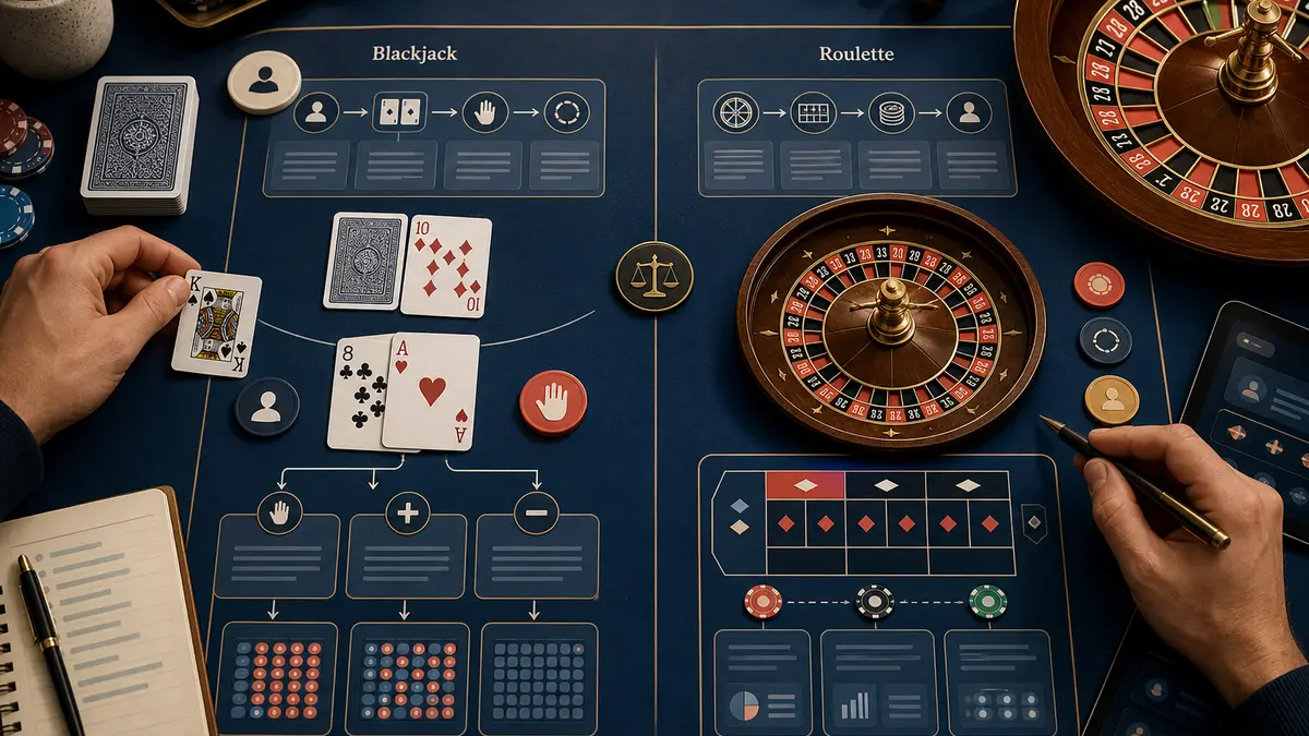 HitJuwa educational graphic for Free Table Games Online: Blackjack, Roulette, and More