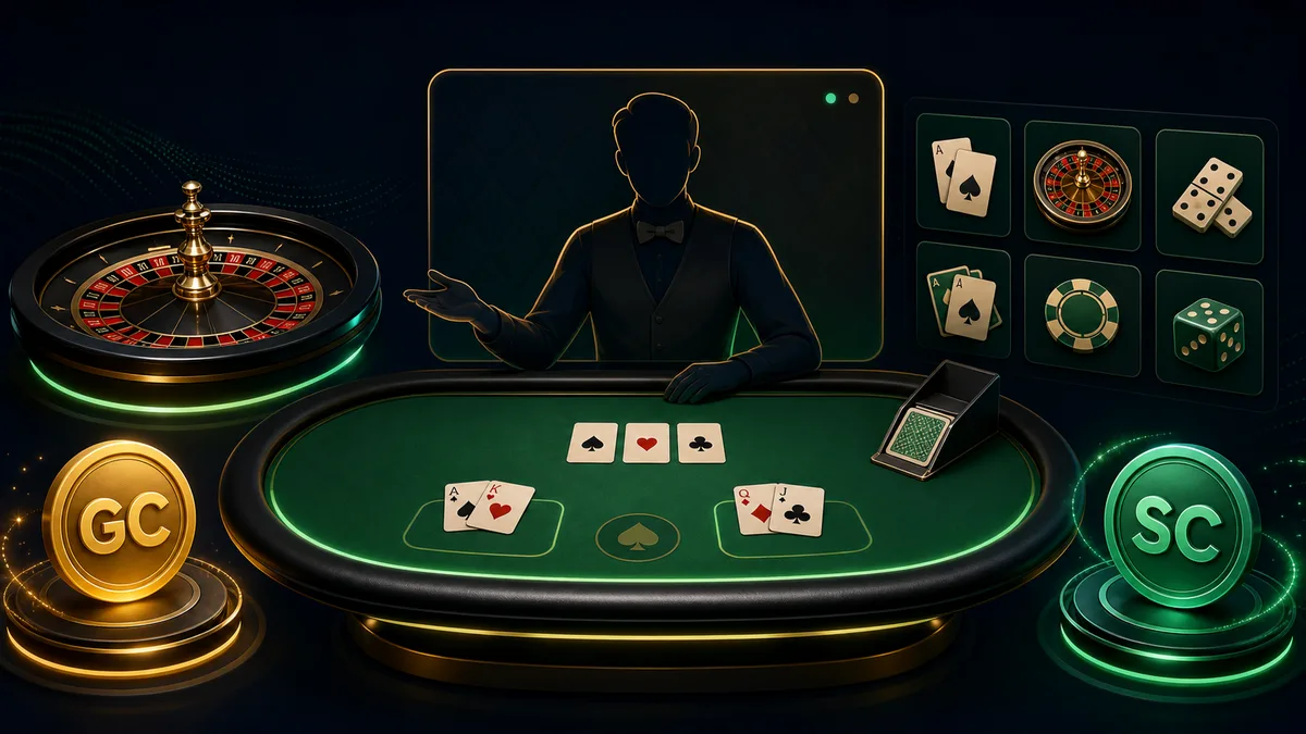 HitJuwa educational graphic for Top Live Dealer Games Available with Gold Coins? What to Verify First